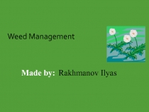 Weed Management
Made by: Rakhmanov Ilyas