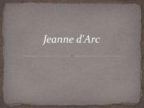 Jeanne d'Arc