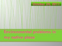 Environmental problems in my native place