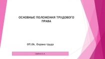 ОСНОВНЫЕ ПОЛОЖЕНИЯ ТРУДОВОГО ПРАВА