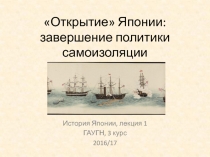 Открытие Японии: завершение политики самоизоляции