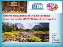 Natural monuments of English speaking countries on the UNESCO World Heritage