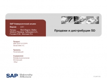 Продажи и дистрибуция SD