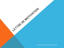 Lettre de motivation