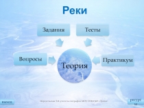 Передельская Т.В. учитель географии МОУ СОШ №5 г.Туапсе
выход
ресурсы
Реки