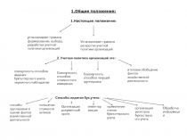 1.Общие положения:
1.Настоящее положение:
устанавливает правила формирования,