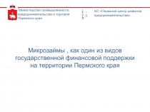 Микрозаймы, как один из видов государственной финансовой поддержки на