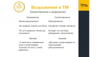 Возражения в ТМ