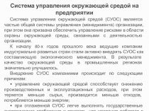 Система управления окружающей средой на предприятии