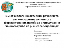 Вміст біологічно активних речовин та антиоксидантна активність ферментованих