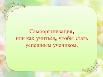 Самоорганизация, или как учиться, чтобы стать успешным учеником