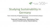 Studying Sustainability in Germany