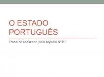 O estado português