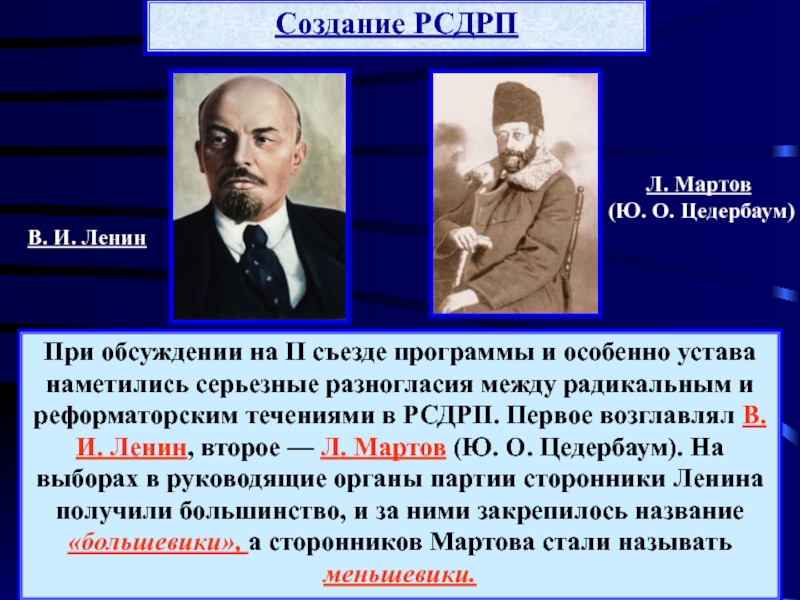 Рсдрп большевики цели. РСДРП 1898. 1.Российская социал-Демократическая рабочая партия (РСДРП). Партийные съезды РСДРП. Российская социал-Демократическая рабочая партия Лидеры партии.