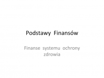 Podstawy Finansów