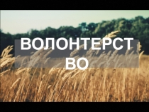 ВОЛОНТЕРСТВО