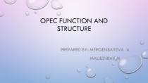 OPEC function and structure