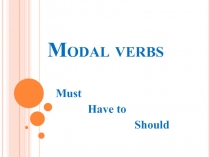 Modal verbs