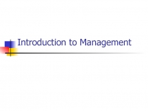 Introduction to Management