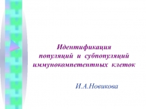 Идентификация популяций и субпопуляций иммунокомпетентных клеток