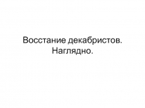 Восстание декабристов. Наглядно