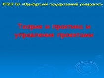 Теория и практика и управления проектами