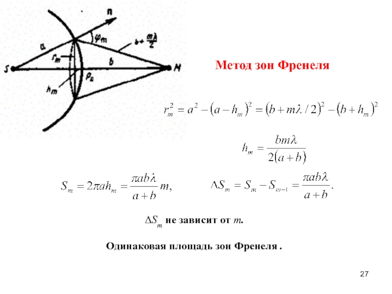 На рисунке представлена схема разбиения волновой поверхности ф