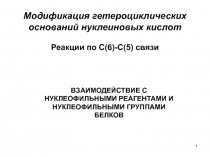 Модификация гетероциклических оснований нуклеиновых кислот Реакции по С(6)-С(5)