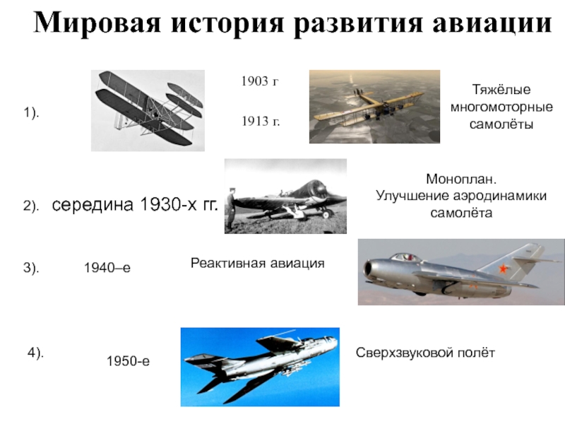 Проект моноплана имеющего все характерные составляющие современного самолета был предложен в россии