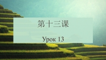 第十三课 Урок 13