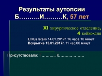 XI хирургическое отделение, 4 койко-дня