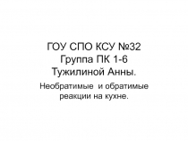 ГОУ СПО КСУ №32 Группа ПК 1-6 Тужилиной Анны