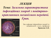 ЛЕКЦІЯ Тема: Загальна характеристика інфекційних хвороб з повітряно-краплинним