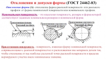 Отклонения и допуски формы (ГОСТ 24462-83)