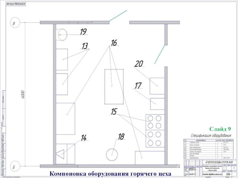 Схема холодного цеха