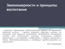 Закономерности и принципы воспитания