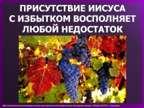 ПРИСУТСТВИЕ ИИСУСА
С ИЗБЫТКОМ ВОСПОЛНЯЕТ ЛЮБОЙ НЕДОСТАТОК
Местная религиозная