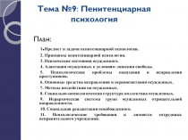 Тема №9 : Пенитенциарная психология