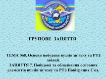 ГРУПОВЕ ЗАНЯТТЯ
ТЕМА №8. Основи побудови вузлів зв’язку та РТЗ авіації.
ЗАНЯТТЯ