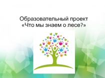 Образовательный проект Что мы знаем о лесе?