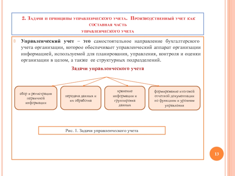 Курс учет. Составные части управленческого учета. Управленческий учет и производственный учет. Принципы управленческого учета. Принципы производственного учета.