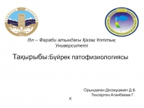 Тақырыбы: Б үйрек патофизиологиясы
Орындаған:Досмұқамет Д.Б
Тексерген:Атанбаева