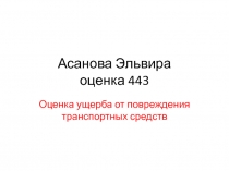 Асанова Эльвира оценка 443