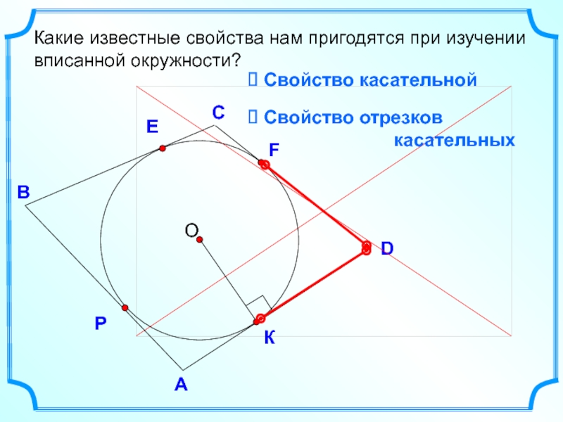 Вписанная окружность 8 класс атанасян презентация