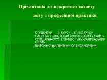 Презентація до відкритого захисту звіту з професійної практики