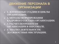 ДВИЖЕНИЕ ПЕРСОНАЛА В ОРГАНИЗАЦИИ