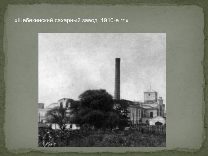 «Шебекинский сахарный завод. 1910-е гг.»