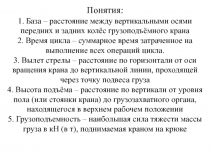 Понятия :
1. База – расстояние между вертикальными осями передних и задних