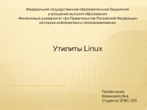 Федеральное государственное образовательное бюджетное
учреждение высшего