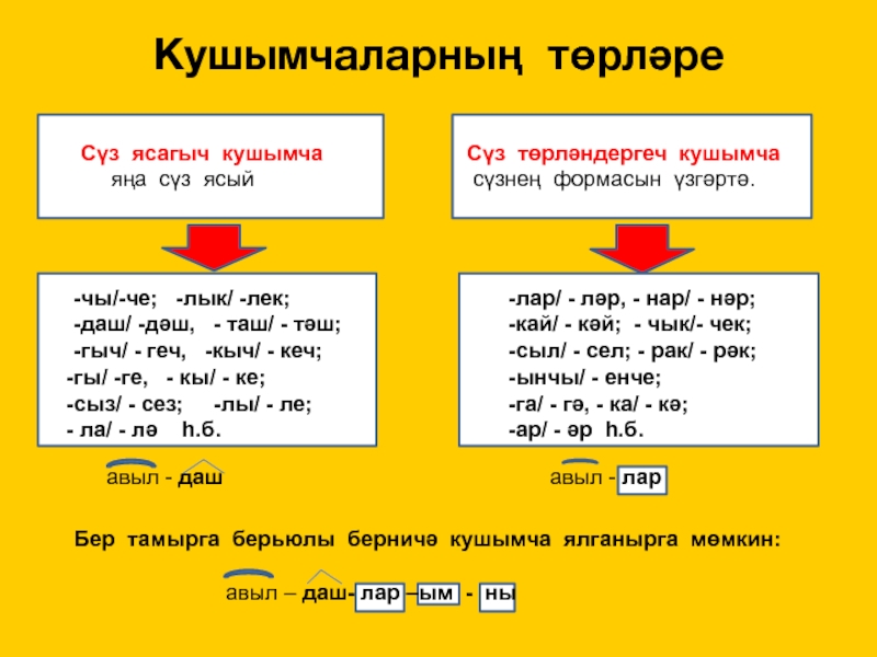 Татар теле морфология презентация